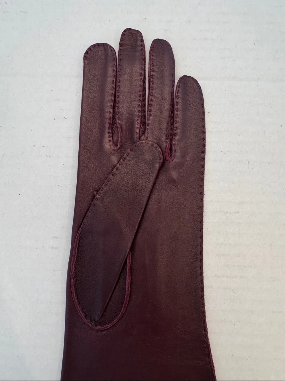 Vtg 1960s Dandoufa Brown Kid Leather Gloves Made in Greece Retro Size 6.5 Small